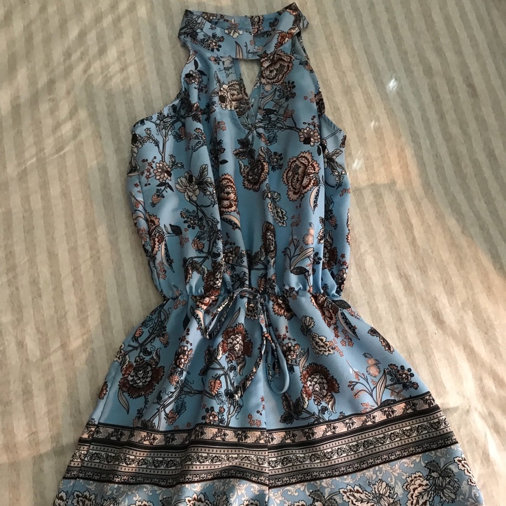High neck romper